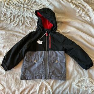 Carter's Black and Gray Hooded lined cozy Raincoat
